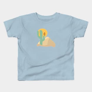 Desert Dune Cactus Bird Sunrise Sunny Day Kids T-Shirt